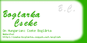 boglarka cseke business card